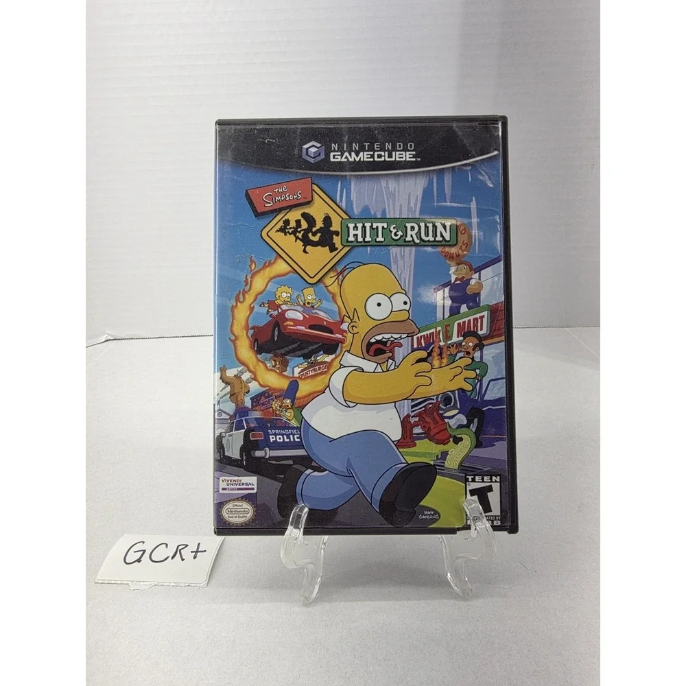 The Simpsons: Hit & Run Nintendo GameCube 2003 ONLY THE CASE! Black Label